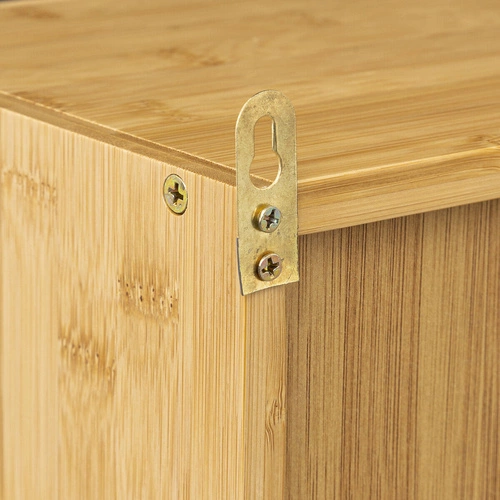 Szafka łazienkowa wisząca z lustrem Lab n`Modul bambusowa 38,5 cm boho skandynawska 5five